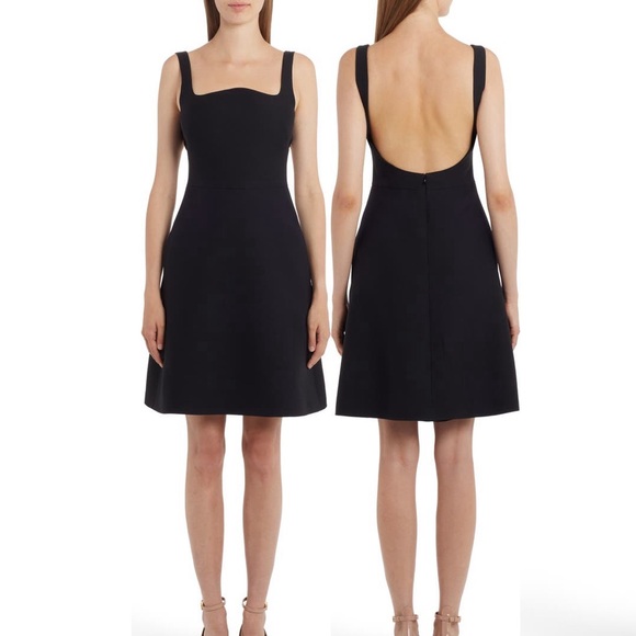 🖤SOLD🖤 Valentino Garavani Crepe Couture Fit & Flare Dress NERO, Size 6 US - Picture 5 of 16